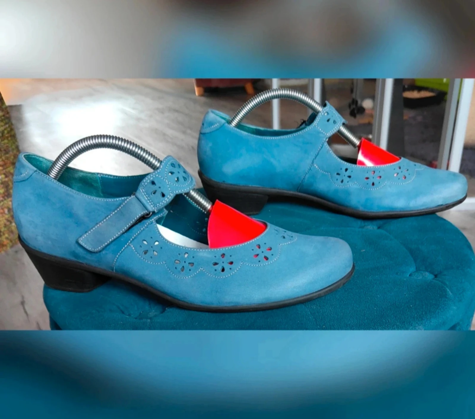 Azul ante Mary Jane/zapatos de cinta Durea talla 42 – photo 2
